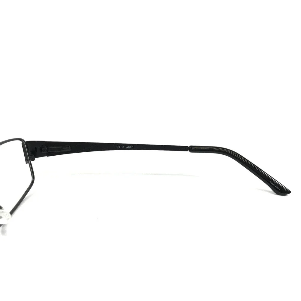 Peach Tree by Capri Eyeglasses Frames PT88 Black Rectangle Wire Rim 55-20-145